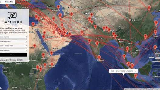 a map of the world with red points