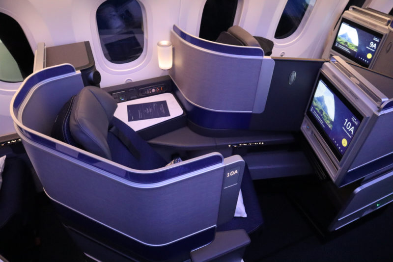 United Boeing 787 First Class