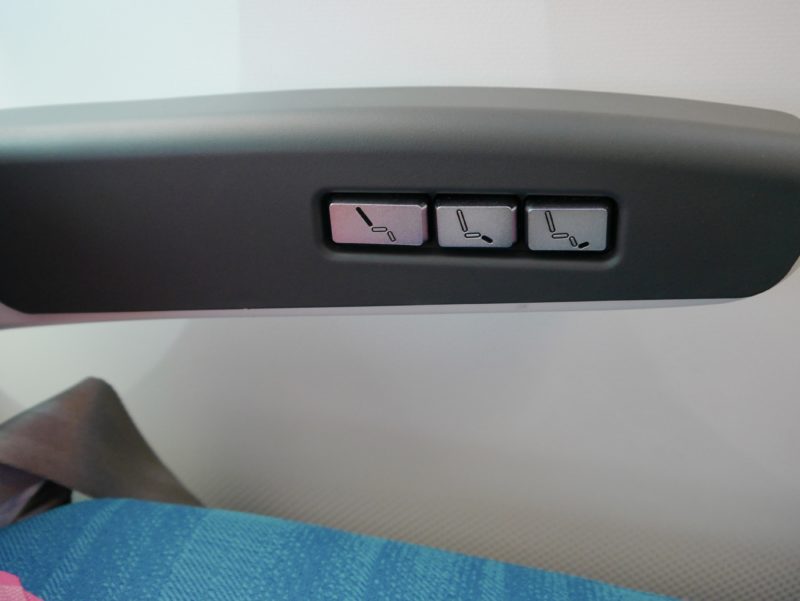 a seat controls on a seat