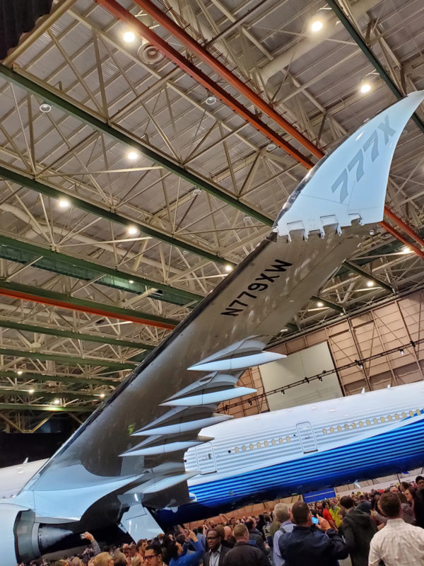New folding wing of the Boeing 777X