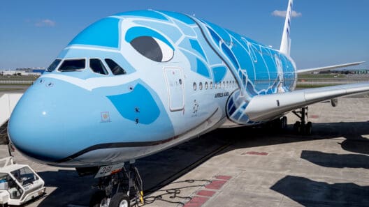 ANA A380 Flying Honu Delivered