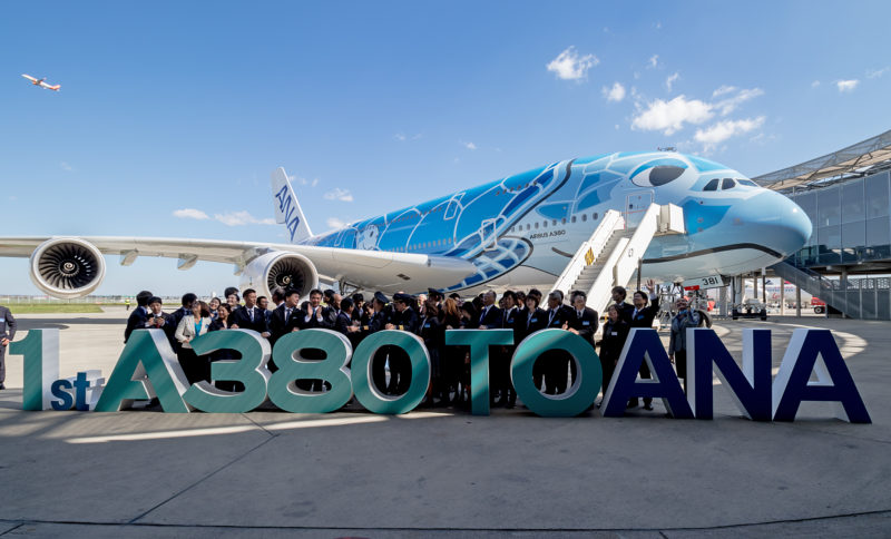 ANA received their first of three A380 on order. Photo by Dirk Grothe