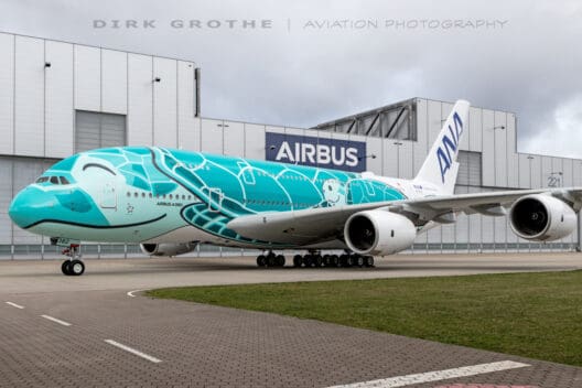 Second ANA Airbus A380 rolls out of paint hangar
