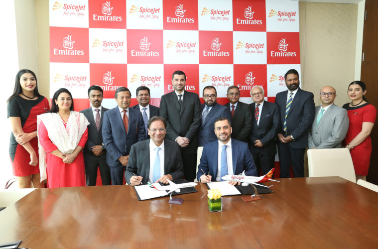 Emirates signs codeshare partnership with SpiceJet