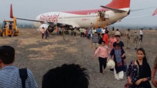 SpiceJet Plane Overshoots Runway at Shirdi Airport