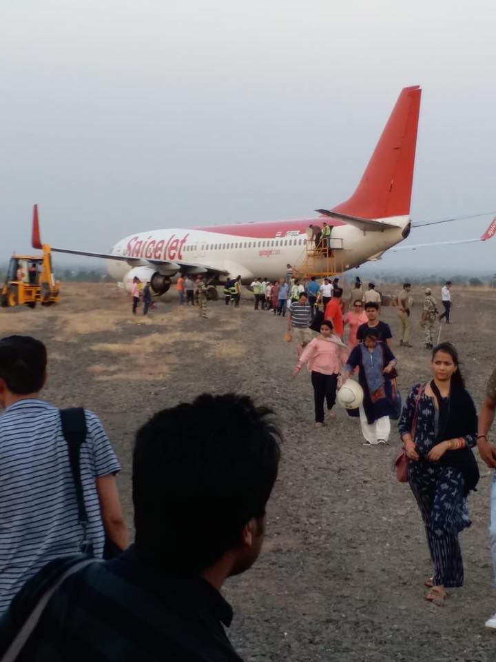 SpiceJet Plane Overshoots Runway at Shirdi Airport