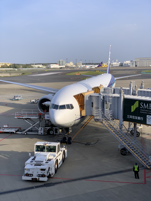 an airplane at an airport