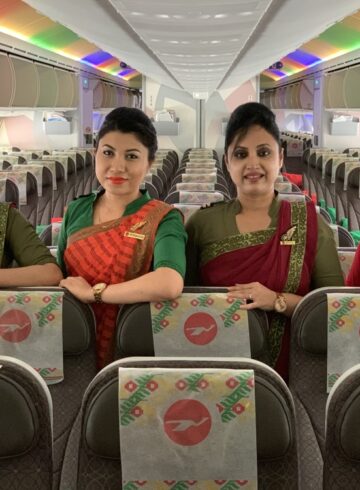 Biman Bangladesh Boeing 787 Dreamliner and its crew