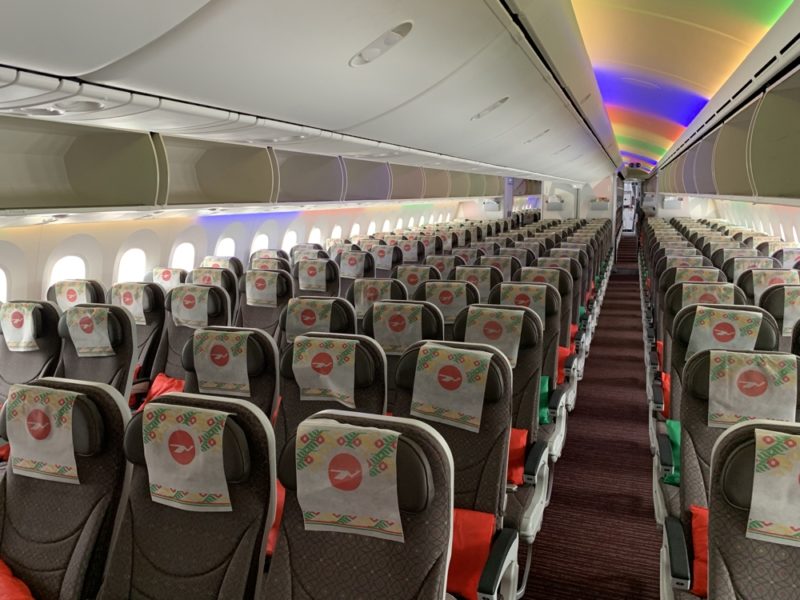 Biman Bangladesh 787 Economy Class cabin