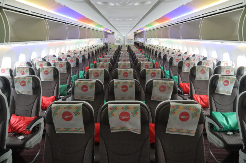 Biman Bangladesh 787 Economy Class cabin