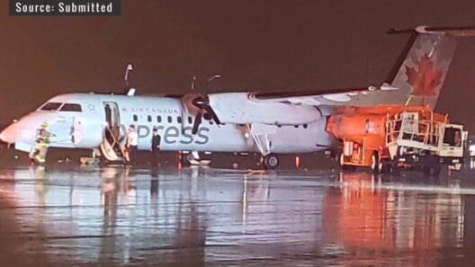 Fuel truck hits Jazz Dash 8 in Toronto