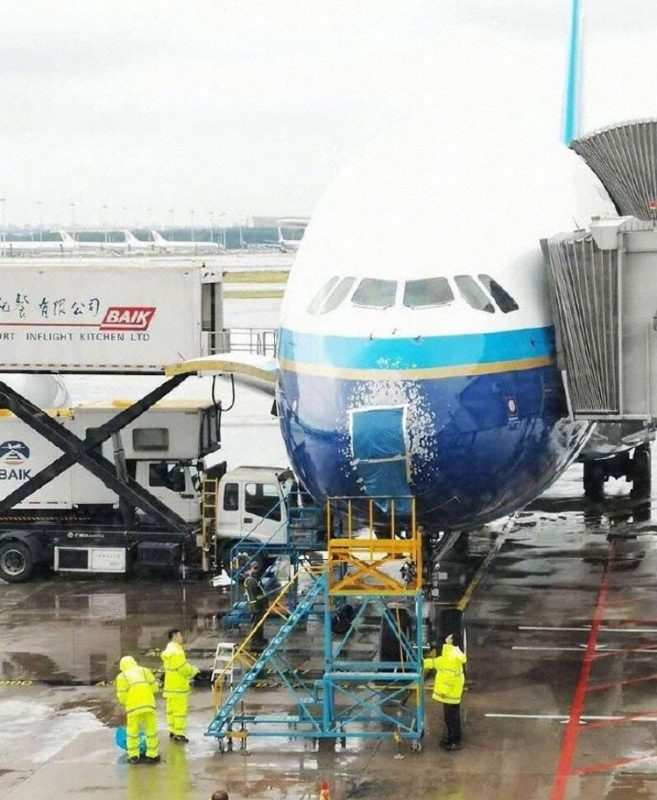 China Southern Airlines Airbus A380 receives significant hail damage