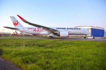First Japan Airlines Airbus A350 painted