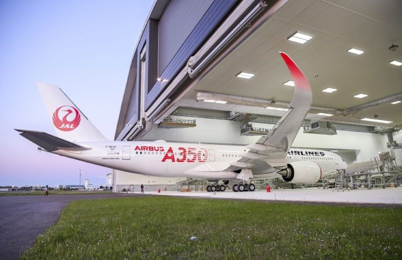 First Japan Airlines Airbus A350 painted