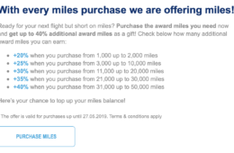 Aegean Buy Miles with 40% off