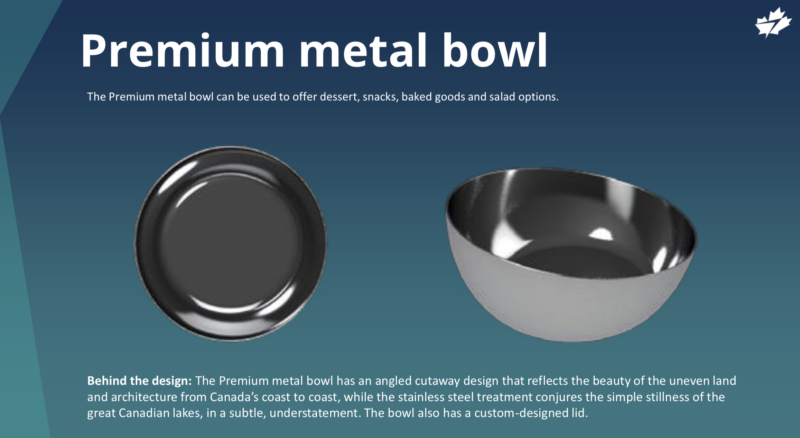 a metal bowl and a bowl