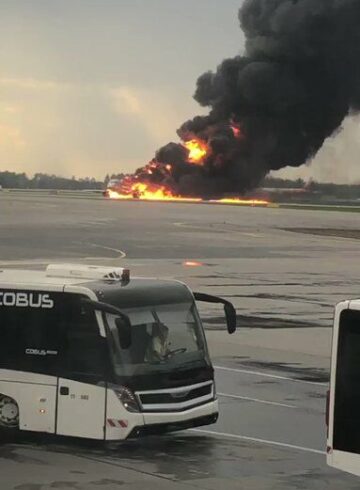 BREAKING NEWS: Aeroflot aircraft on fire after emergency landing at Moscow SVO airport