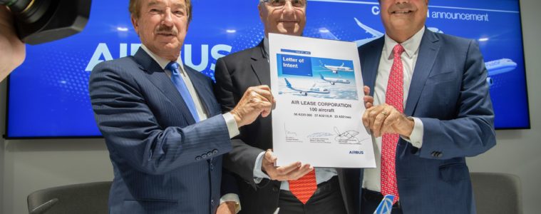 Paris 2019: Air Lease Corporation orders 100 Airbus aircraft