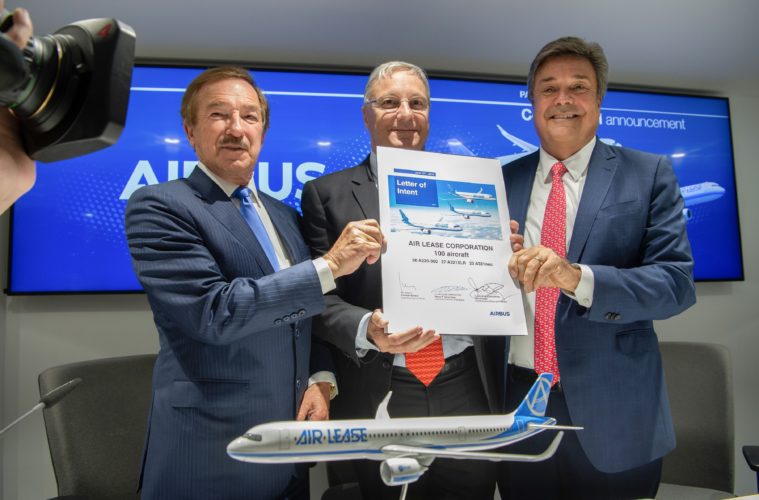 Paris 2019: Air Lease Corporation orders 100 Airbus aircraft