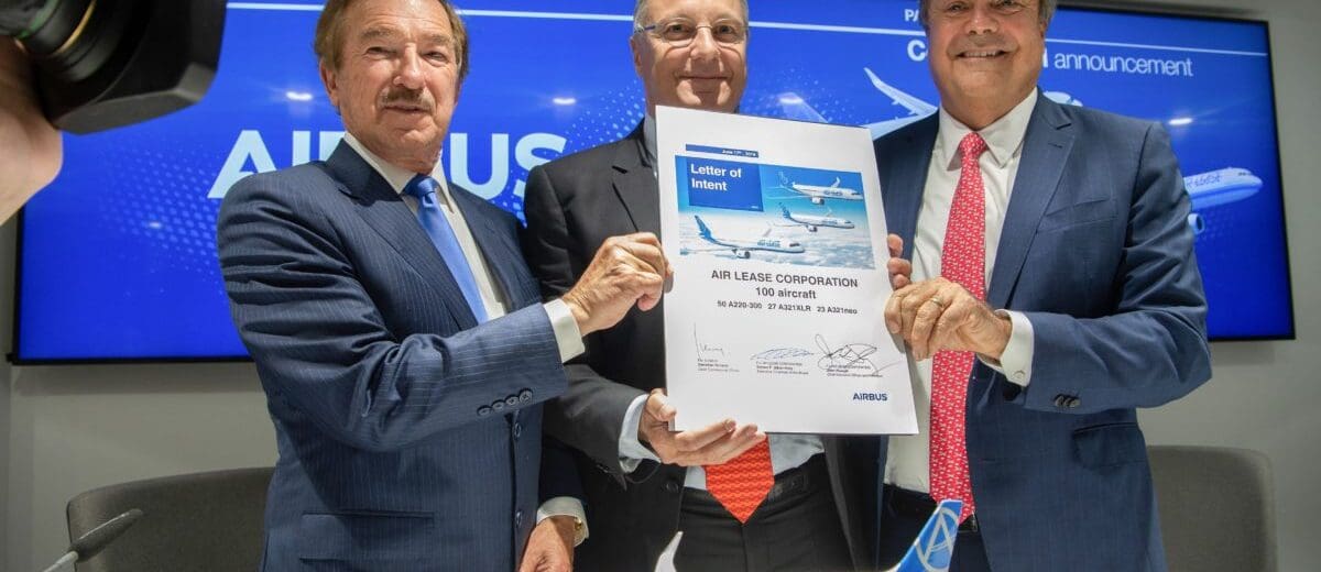Paris 2019: Air Lease Corporation orders 100 Airbus aircraft