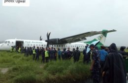 Yeti Air ATR 72 skidded off runway