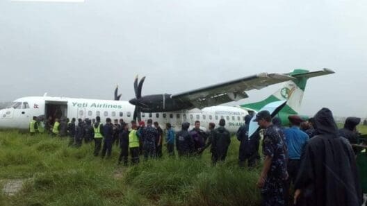 Yeti Air ATR 72 skidded off runway