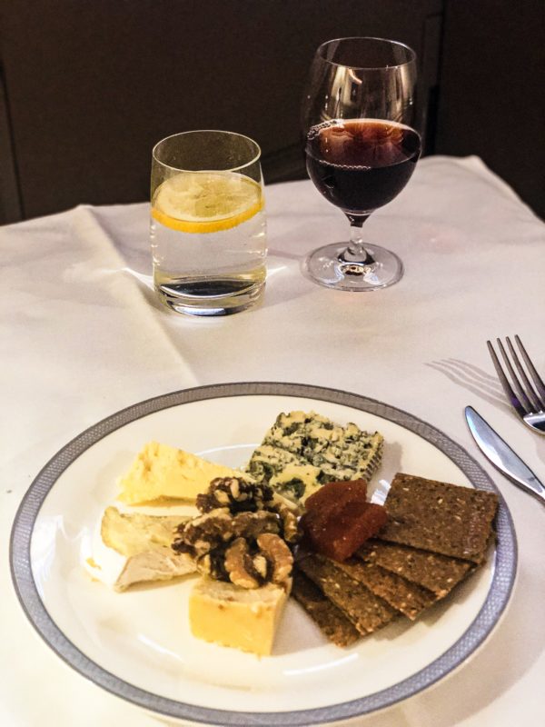 Singapore Airlines A380 First Class - Cheese Plate