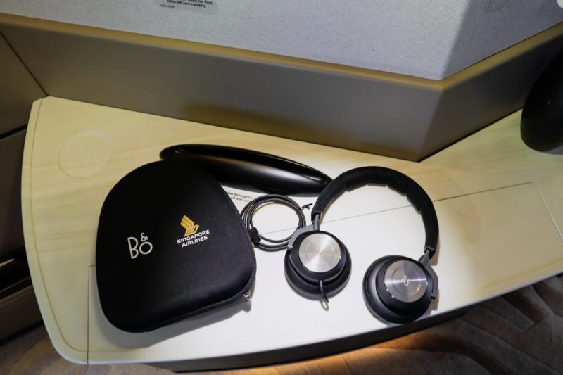 Singapore Airlines A380 First Class - Bang & Olufsen headphones