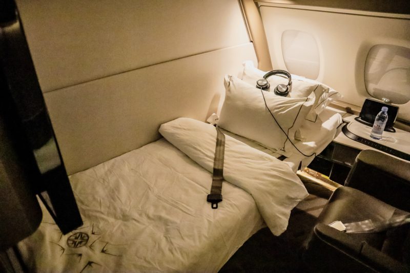 Singapore Airlines A380 First Class - Lalique Bedding