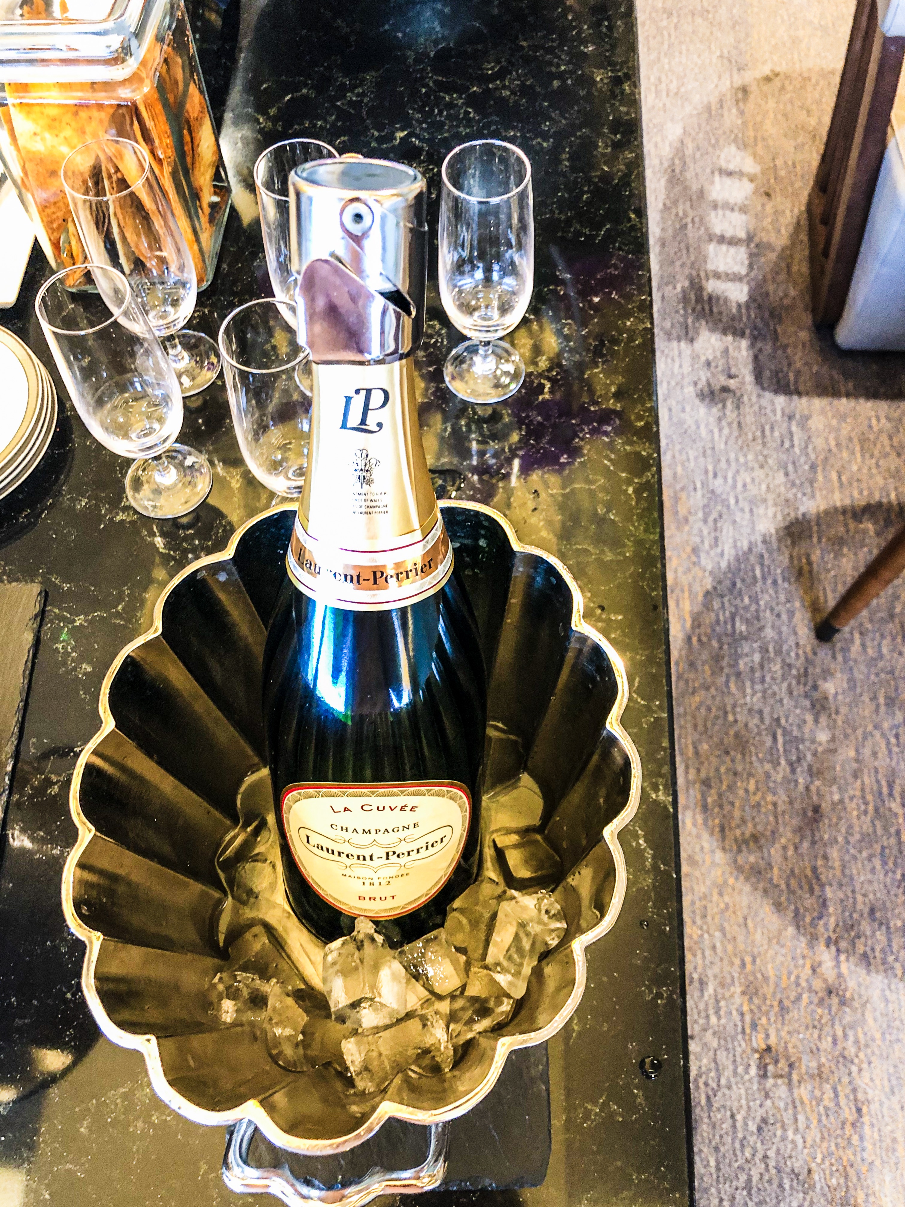 Singapore Airlines SilverKris First Class Lounge - Laurent Perrier champagne