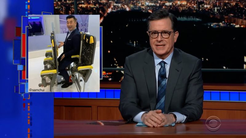 Sam Chui was featured in Stephen Colbert late night show