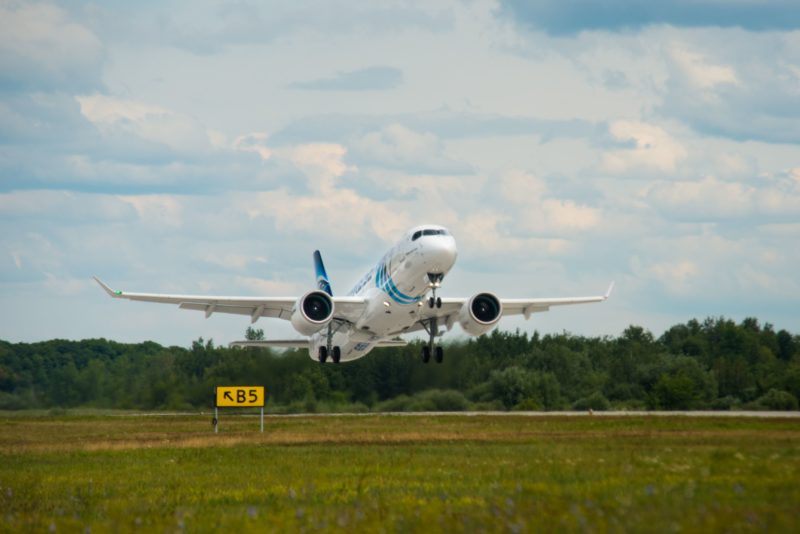 First EgyptAir Airbus A220 Conducts Maiden Flight
