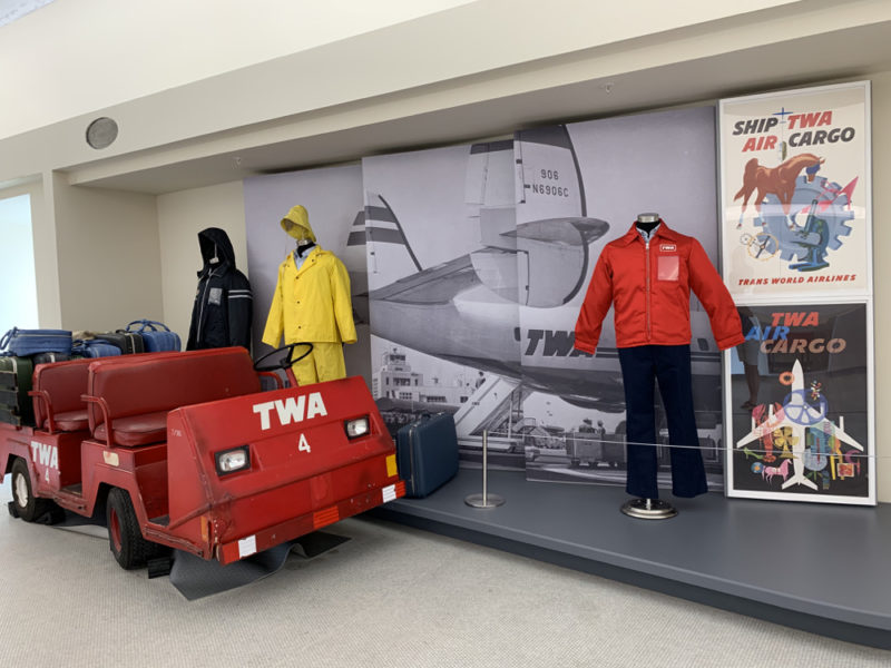 a display of a red vehicle and a red jacket