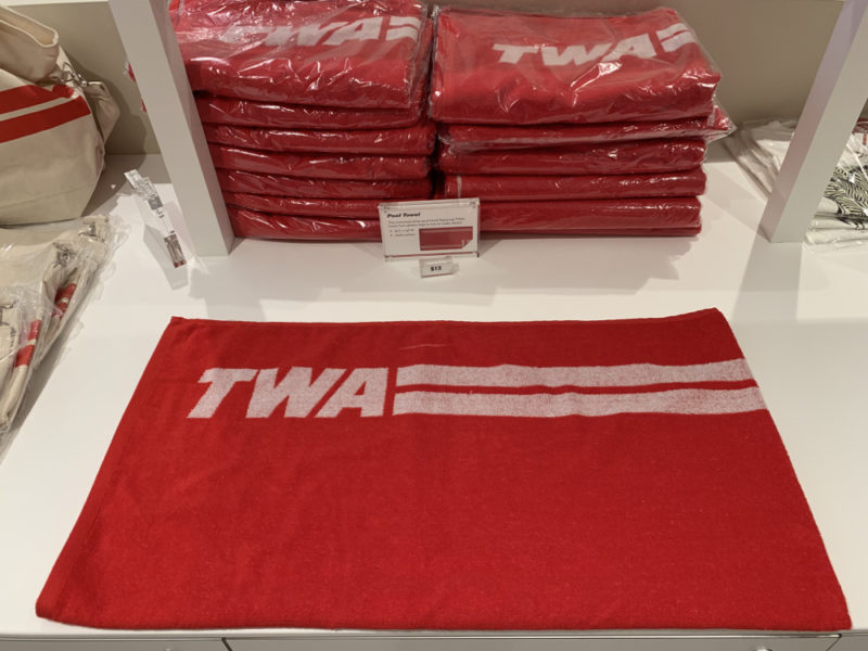 a red towel on a table