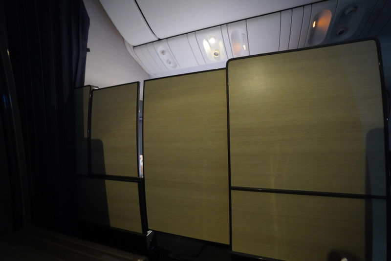 a row of panels in a plane
