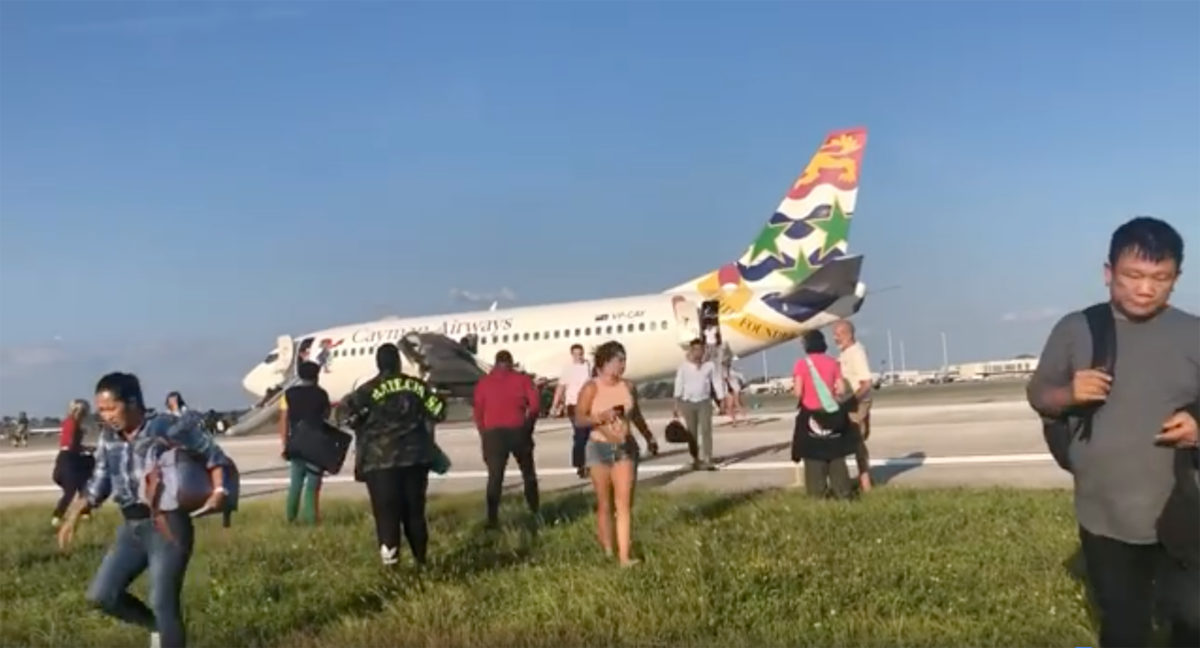Cayman Airlines Boeing 737 Evacuated in Orlando