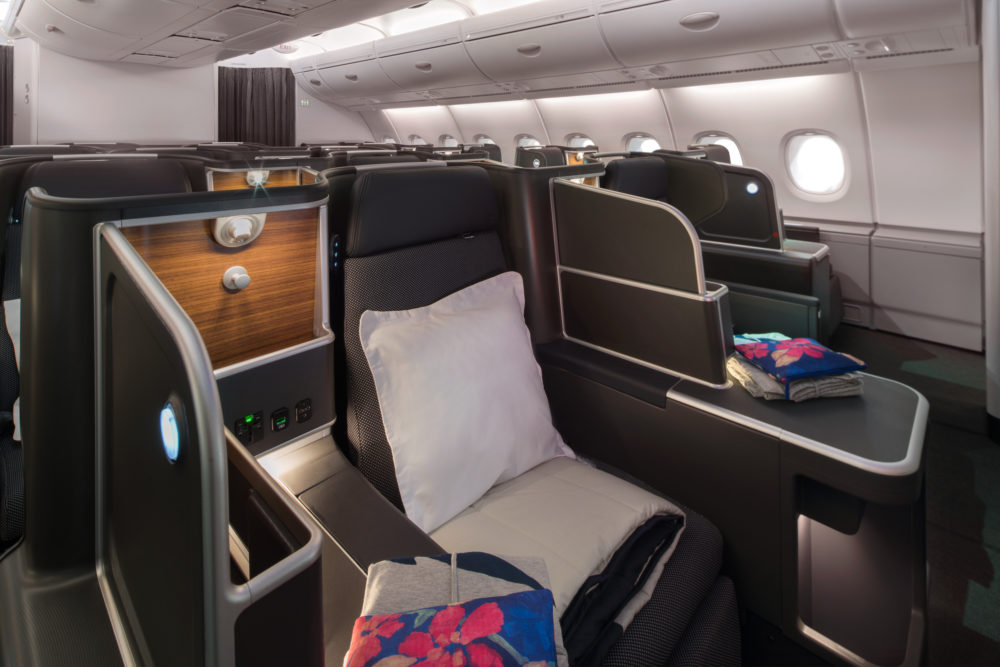 New business class seating on Qantas A380