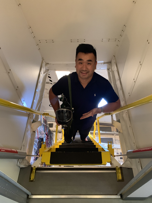 a man on a flight deck