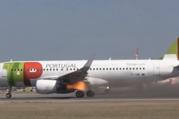 TAP Air Portugal A320 Engine Explodes During Take-Off