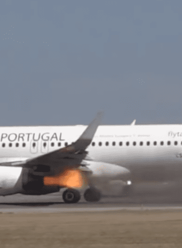 TAP Air Portugal A320 Engine Explodes During Take-Off
