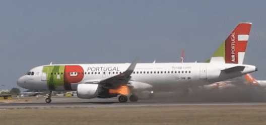 TAP Air Portugal A320 Engine Explodes During Take-Off