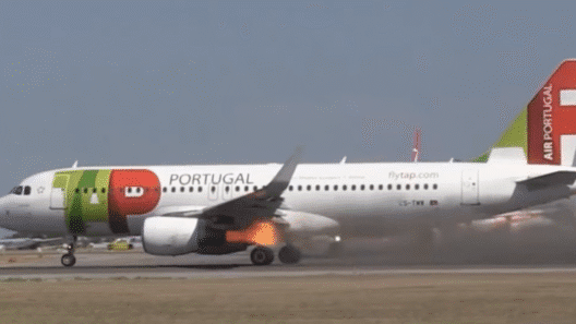 TAP Air Portugal A320 Engine Explodes During Take-Off