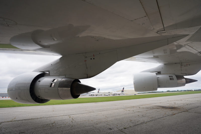 the underside of a plane