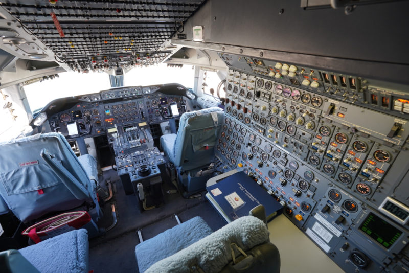 the inside of a plane