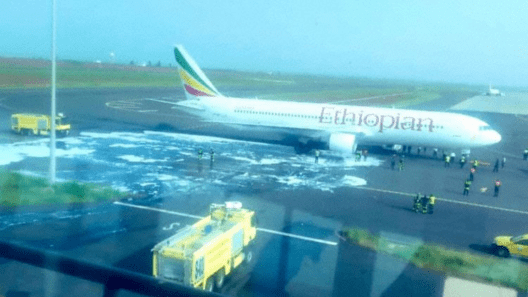 Ethiopian Airlines Boeing 767 Serious Engine Failure