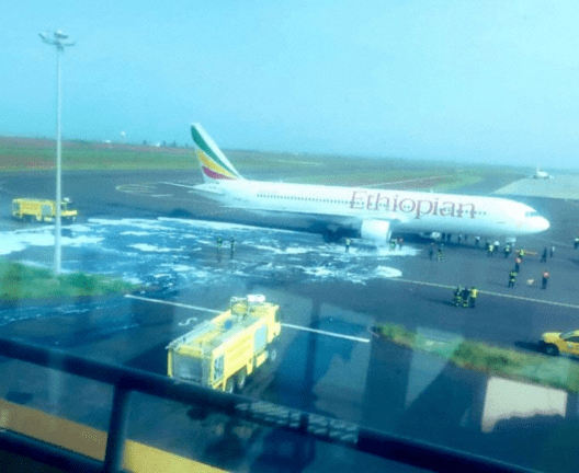 Ethiopian Airlines Boeing 767 Serious Engine Failure