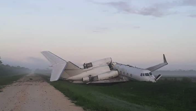 Suspected Drug Transport Gulfstream Crashes Into Pieces