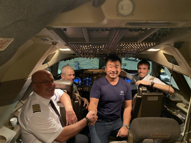 a group of men in a plane