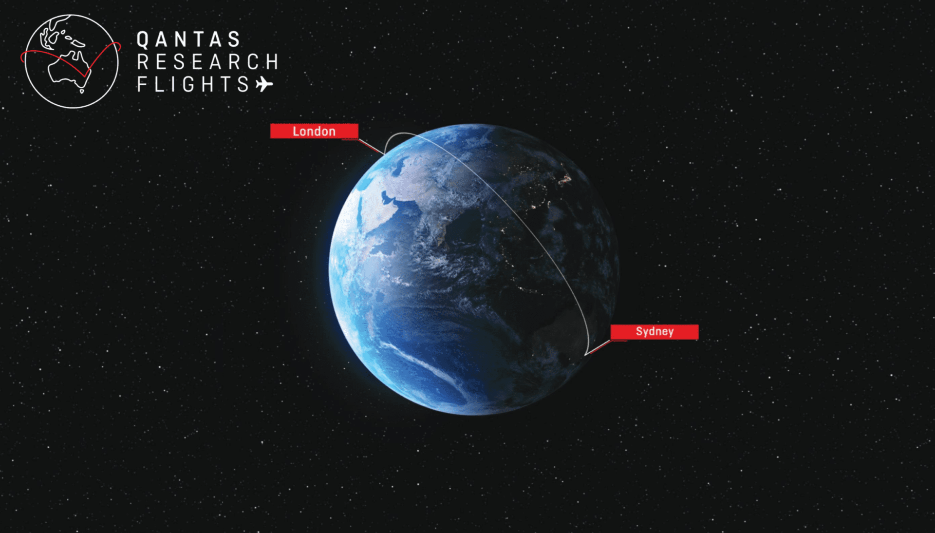 Qantas London Sydney research flight