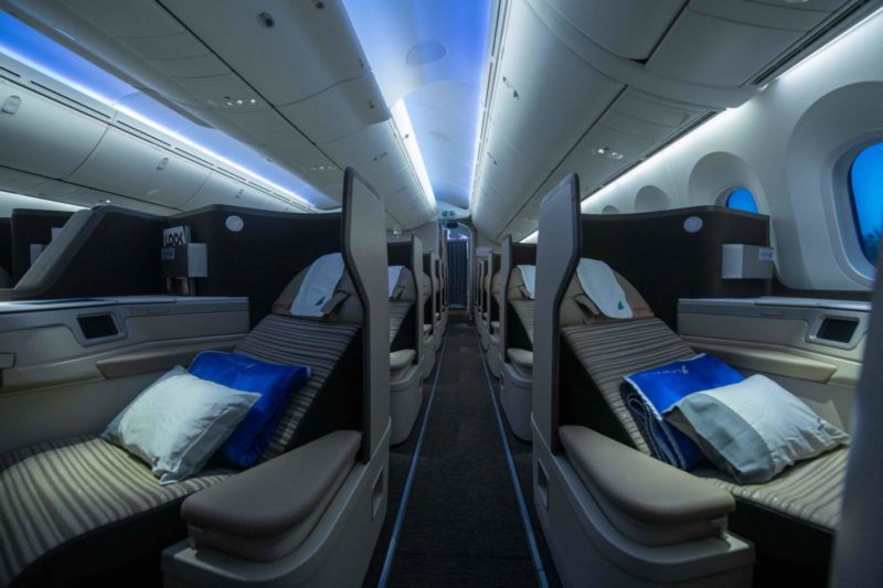 a row of beds in a plane